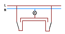 sch�ma alternativn�ho zapojen� s�riov�ho p�ep�na�e